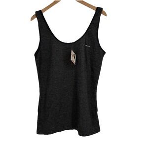 Winta Womens Base Layer Thermal Tank Medium Gray Ribbed Moisture Wicking‎ Soft